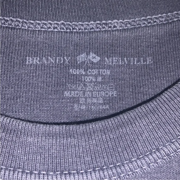💖 5 for $25 💖 Brandy Melville Blue Gray Graphic Cotton Top– One Size (Fits XS/S) - Picture 7 of 7